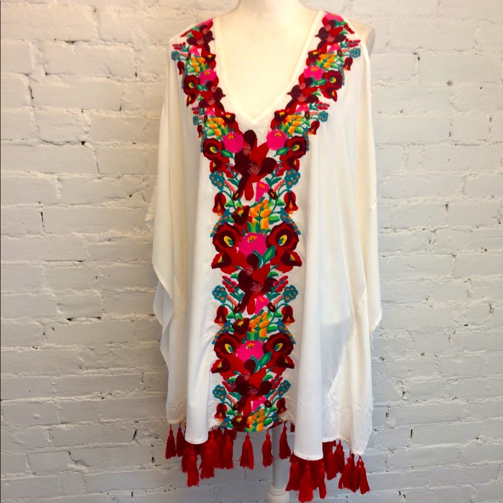 Show Me Your Mumu Embroider Jaden Tunic Tassels M